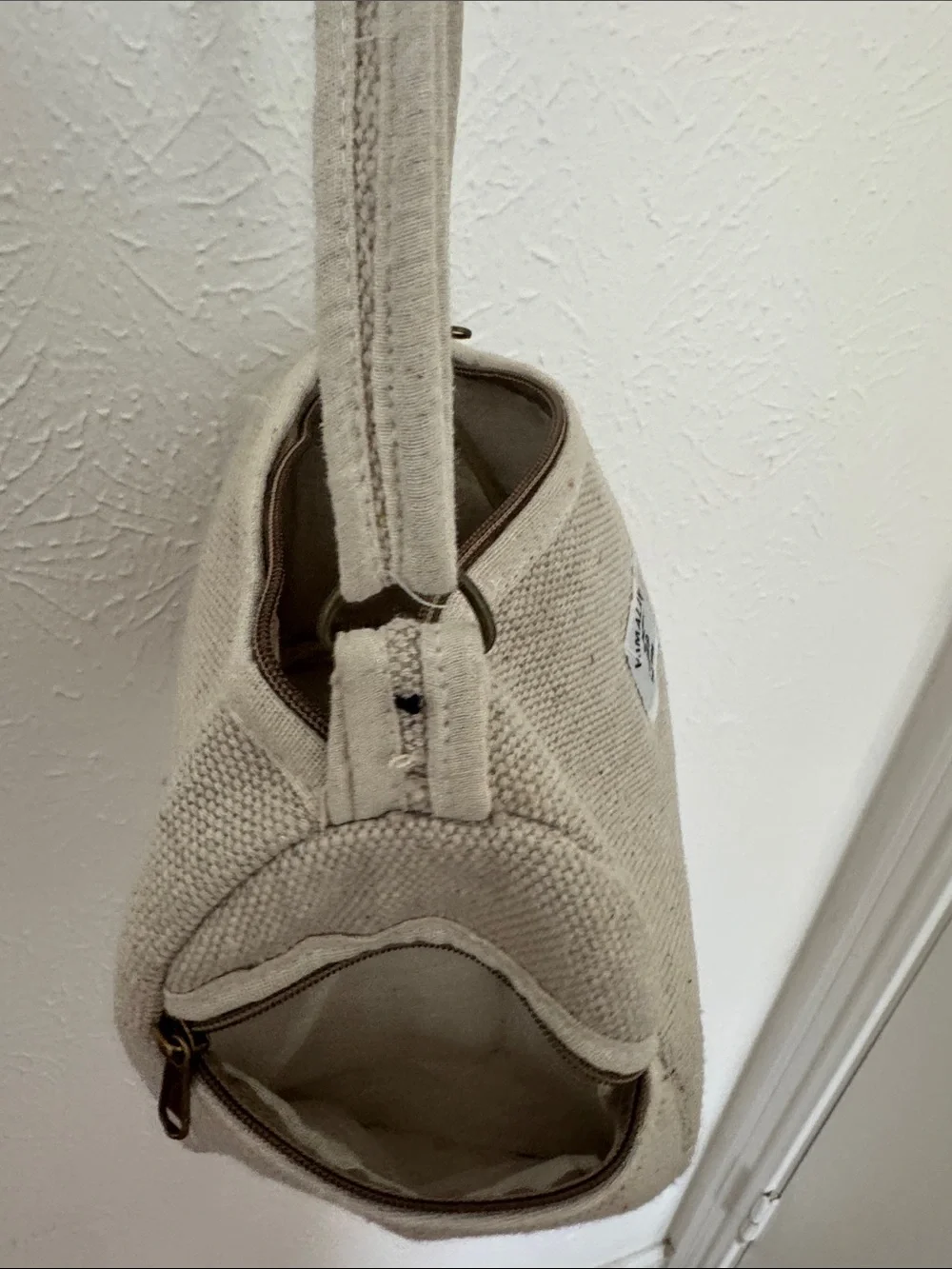 Hemp Canvas Crossbody Bag in Natural